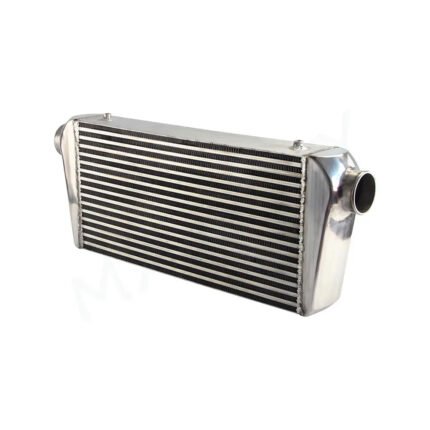 a silver car radiator