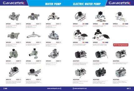 a catalog of water pump parts